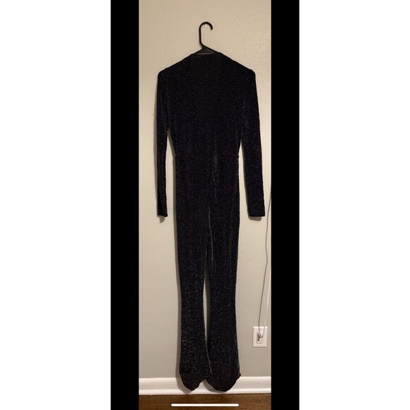 Show Me Your MuMu Martina Wrap Sequin Wide Leg Jumpsuit Sz S Bohochic neutral - Picture 7 of 9